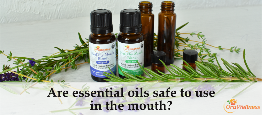 HealThy Mouth Blend bottles with empty bottles for essential oils and plants